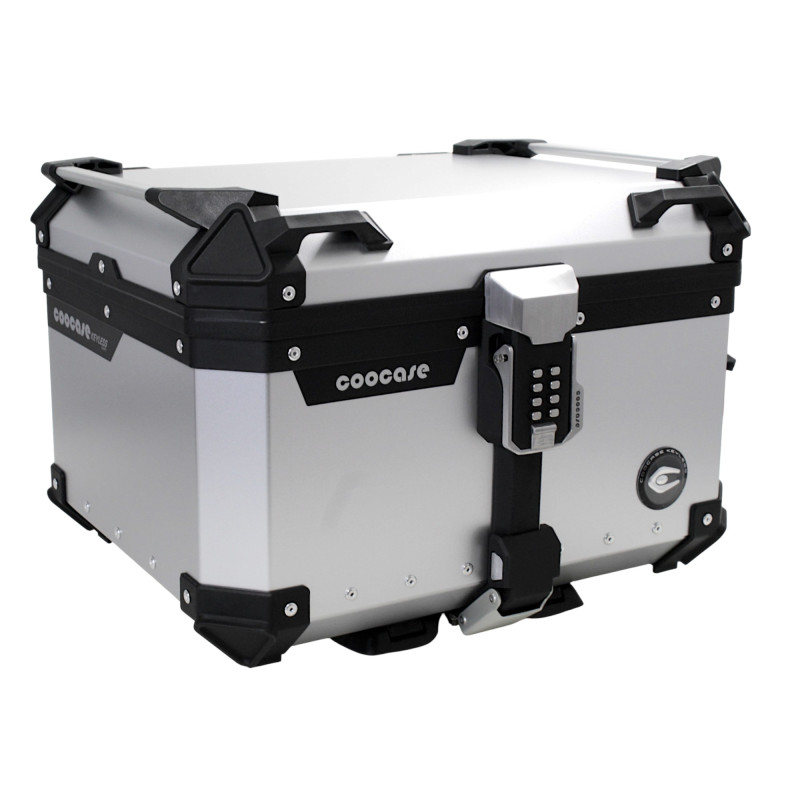 KUFER CENTRALNY ALUMINIOWY COOCASE 55L KEYLESS SREBRNY