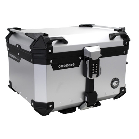 KUFER CENTRALNY ALUMINIOWY COOCASE 55L KEYLESS SREBRNY