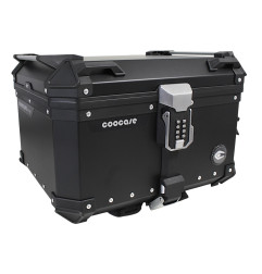 KUFER CENTRALNY ALUMINIOWY COOCASE 55L KEYLESS Z WYSUWANYM OPARCIEM CZARNY
