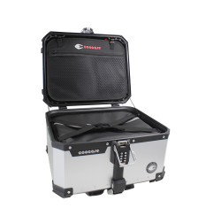 KUFER CENTRALNY ALUMINIOWY COOCASE 55L KEYLESS SREBRNY