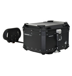 KUFER CENTRALNY ALUMINIOWY COOCASE 55L KEYLESS Z WYSUWANYM OPARCIEM CZARNY