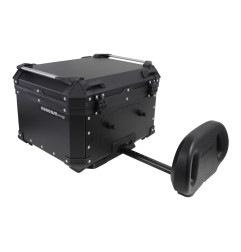 KUFER CENTRALNY ALUMINIOWY COOCASE 55L KEYLESS Z WYSUWANYM OPARCIEM CZARNY