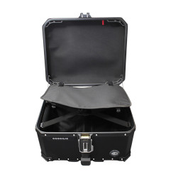 KUFER CENTRALNY ALUMINIOWY COOCASE 55L KEYLESS Z WYSUWANYM OPARCIEM CZARNY