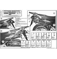 KAPPA STELAŻ KUFRÓW BOCZNYCH MONOKEY HONDA XL 600V TRANSALP `94-99 - RÓWNIEŻ POD KUFRY MONOKEY KMS K'MISSION ALU