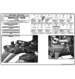 KAPPA STELAŻ KUFRA CENTRALNEGO YAMAHA FZ1 1000 FAZER (06-15) ( BEZ PŁYTY )