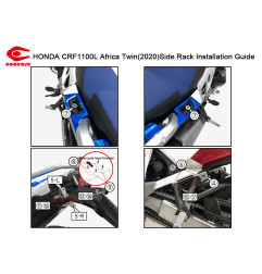ZESTAW STELAŻY KUFER CENTRALNY + BOCZNE COOCASE HONDA AFRICA TWIN 1100 2020-2025 PRAWY KUFER ASYMETRYCZNY