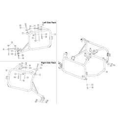 ZESTAW STELAŻY KUFER CENTRALNY + BOCZNE COOCASE HONDA AFRICA TWIN 1100 2020-2025 PRAWY KUFER ASYMETRYCZNY