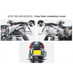 ZESTAW STELAŻY KUFER CENTRALNY + BOCZNE COOCASE KTM 790ADV/R KTM 790/890 19-25 PRAWY KUFER ASYMETRYCZNY