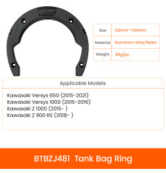 LOBOO Magnetyczny uchwyt do Tank Bag, pasuje do Kawasaki Versys 650, Versys 1000, Kawasaki Z1000, Z 900 RS