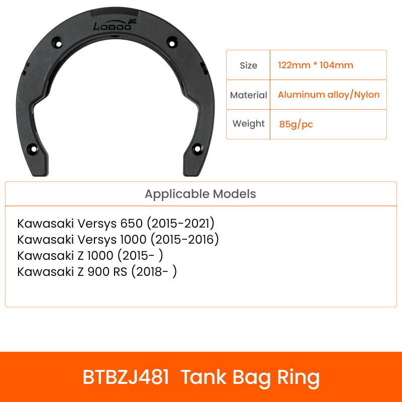 LOBOO Magnetyczny uchwyt do Tank Bag, pasuje do Kawasaki Versys 650, Versys 1000, Kawasaki Z1000, Z 900 RS LOBOO Magnetyczny uchwyt do Tank Bag, pasuje do Kawasaki Versys 650, Versys 1000, Kawasaki Z1000, Z 900 RS