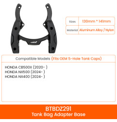 LOBOO Magnetyczny uchwyt do Tank Bag Easy, do HONDA CB400X, NX400, CB400F (pasuje do OEM 5 otworów)