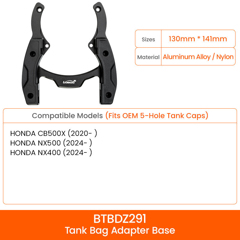 LOBOO Magnetyczny uchwyt do Tank Bag Easy, do HONDA CB400X, NX400, CB400F (pasuje do OEM 5 otworów) LOBOO Magnetyczny uchwyt do Tank Bag Easy, do HONDA CB400X, NX400, CB400F (pasuje do OEM 5 otworów)