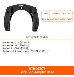 LOBOO Magnetyczny uchwyt do Tank Bag Easy, do BENELI TRK 702 902 BJ300GS