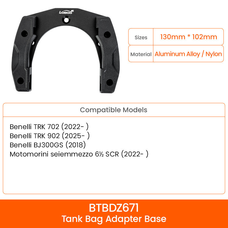 LOBOO Magnetyczny uchwyt do Tank Bag Easy, do BENELI TRK 702 902 BJ300GS LOBOO Magnetyczny uchwyt do Tank Bag Easy, do BENELI TRK 702 902 BJ300GS