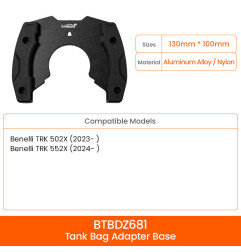 LOBOO Magnetyczny uchwyt do Tank Bag Easy, do BENELI TRK502X (2021-) Beneli TRK 552X (2024-)