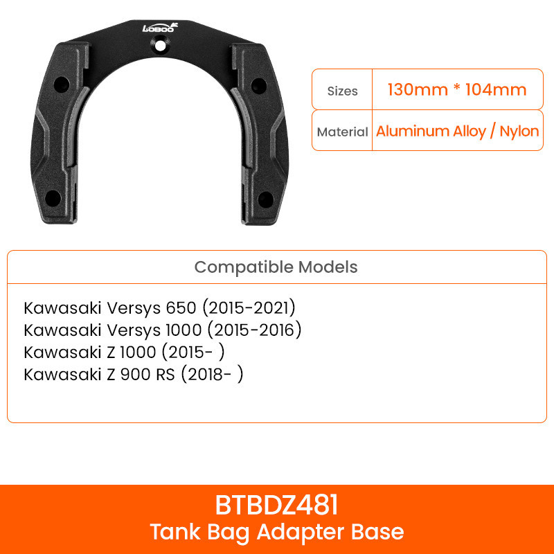 LOBOO Magnetyczny uchwyt do Tank Bag Easy, do Kawasaki Versys 650(2015-2021), Versys 1000(2015-2016), Z1000(2015-), Z900RS(2018- LOBOO Magnetyczny uchwyt do Tank Bag Easy, do Kawasaki Versys 650(2015-2021), Versys 1000(2015-2016), Z1000(2015-), Z900RS(2018-