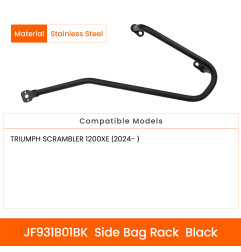 LOBOO Boczne uchwyty na miękkie torby do TRIUMPH SCRAMBLER 1200XE (2024-) czarne