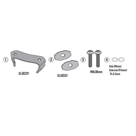 Adapter mocujący stelaż boczny KAPPA KLO5145MK/KLO5145CAM do BMW F 900 GS 2024-