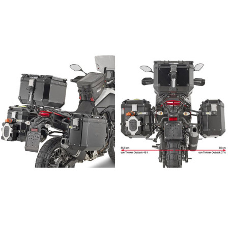 Kappa stelaż kufrów bocznych Monokey Cam Side Yamaha Tenere 700/World Raid 2019-2024, alu