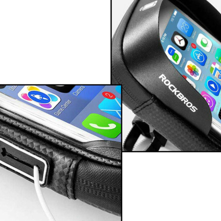 Sakwa, uchwyt rowerowy na telefon torba na kierownicę Rockbros B17-3-6
