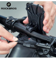 Rowerowy uchwyt na telefon gumowy ROCKBROS (LF436OR) pomarańczowy