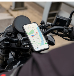 QUICK LAUNCH uchwyt na telefon z amortyzacją i ramieniem do mostka motocyklowego Outplorer QM03