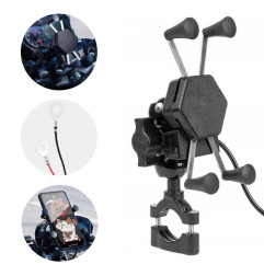 Uchwyt motocyklowy na telefon USB ROXAR