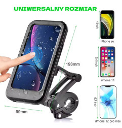 Uniwersalny, rowerowy uchwyt na telefon, wodoodporny