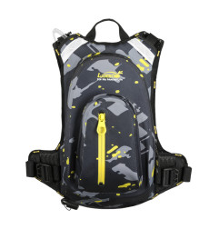 LOBOO Plecak motocyklowy czarny/szary/fluo 6L, materiał TPU, wodoodporny IPX7, camelbag 1,5L