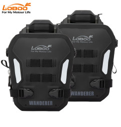 LOBOO WANDERER Pompowane wodoodporne (IPX6) torby boczne 6L (para) montowane na gmole, czarne, 1 zestaw - 2 szt