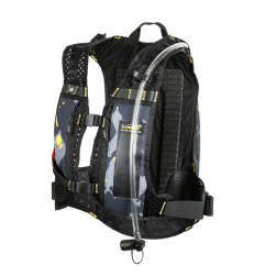 LOBOO Plecak motocyklowy czarny/szary/fluo 6L, materiał TPU, wodoodporny IPX7, camelbag 1,5L
