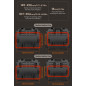 LOBOO Pompowane miękkie torby boczne na gmole, wodoodporne z aluminiowymi płytami montażowymi, seria ALPINE, czarne, 1 zestaw - LOBOO Pompowane miękkie torby boczne na gmole, wodoodporne z aluminiowymi płytami montażowymi, seria ALPINE, czarne, 1 zestaw -