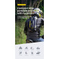 LOBOO Plecak motocyklowy czarny/szary/fluo 6L, materiał TPU, wodoodporny IPX7, camelbag 1,5L