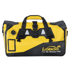 LOBOO Torba motocyklowa PVC żółta 40L (z kieszenią separacyjną na mokre rzeczy)