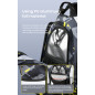 LOBOO Plecak motocyklowy czarny/szary/fluo 6L, materiał TPU, wodoodporny IPX7, camelbag 1,5L