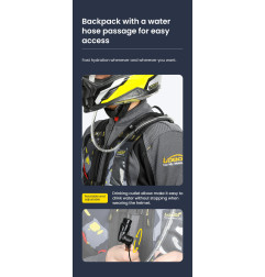 LOBOO Plecak motocyklowy czarny/szary/fluo 6L, materiał TPU, wodoodporny IPX7, camelbag 1,5L