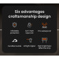 LOBOO WANDERER Pompowane wodoodporne (IPX6) torby boczne 6L (para) montowane na gmole, czarne, 1 zestaw - 2 szt