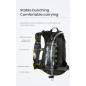 LOBOO Plecak motocyklowy czarny/szary/fluo 6L, materiał TPU, wodoodporny IPX7, camelbag 1,5L
