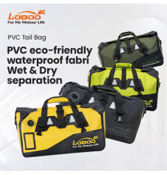 LOBOO Torba motocyklowa PVC żółta 40L (z kieszenią separacyjną na mokre rzeczy)