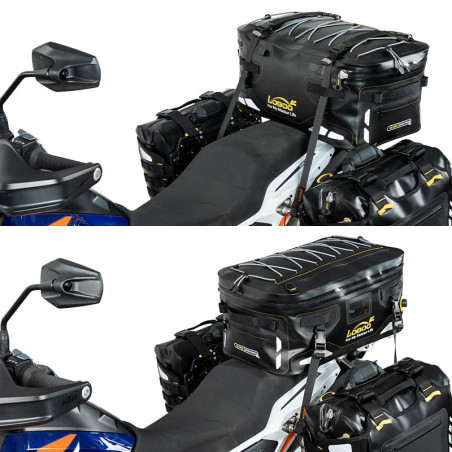 LOBOO Torba motocyklowa TPU czarna 40L (z hermetycznym zamkiem błyskawicznym)