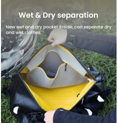 LOBOO Torba motocyklowa TPU żółta 50L