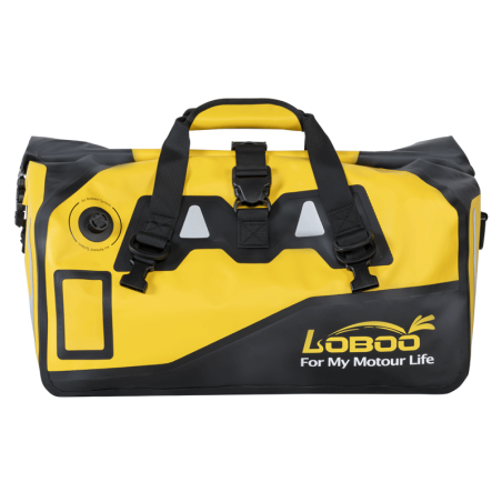 LOBOO Torba motocyklowa PVC żółta 66L (z kieszenią separacyjną na mokre rzeczy)
