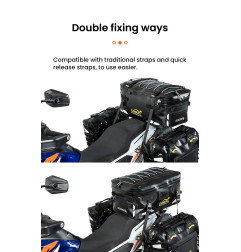 LOBOO Torba motocyklowa TPU czarna 40L (z hermetycznym zamkiem błyskawicznym)