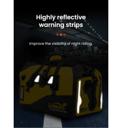 LOBOO Torba motocyklowa PVC żółta 66L (z kieszenią separacyjną na mokre rzeczy)