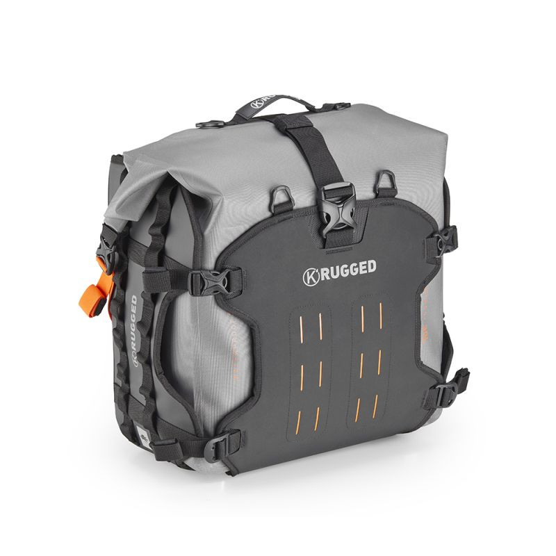 KAPPA TORBY (SAKWY BOCZNE) Z PŁYTĄ MONOKEY 100% WODOSZCZELNE KOLOR CZARNO SZARY (K' RUGGED) (PARA)