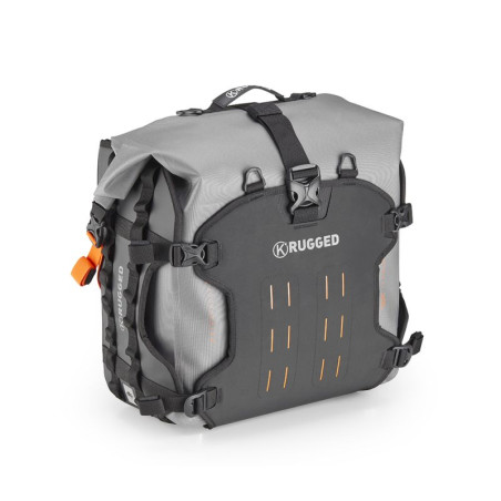 KAPPA TORBY (SAKWY BOCZNE) Z PŁYTĄ MONOKEY 100% WODOSZCZELNE KOLOR CZARNO SZARY (K' RUGGED) (PARA)