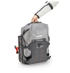 KAPPA TORBY (SAKWY BOCZNE) Z PŁYTĄ MONOKEY 100% WODOSZCZELNE KOLOR CZARNO SZARY (K' RUGGED) (PARA)