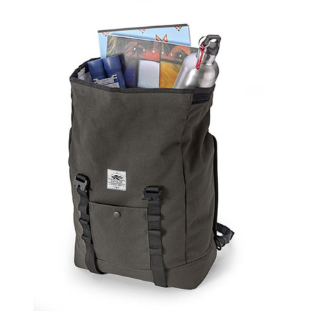 KAPPA TORBA BOCZNA / SAKWA ( PLECAK ) 17L (WYS. 40 X SZER. 28 X GŁ. 15CM) KOLOR OLIWKOWY CIEMNY (CAFE RACER RAMBLER)