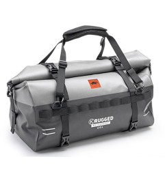 KAPPA TORBA / WAŁEK NA SIEDZENIE / BAGAŻNIK 40L (28X50X25CM) 100% WODOSZCZELNA KOLOR CZARNO-SREBRNY (K' RUGGED)