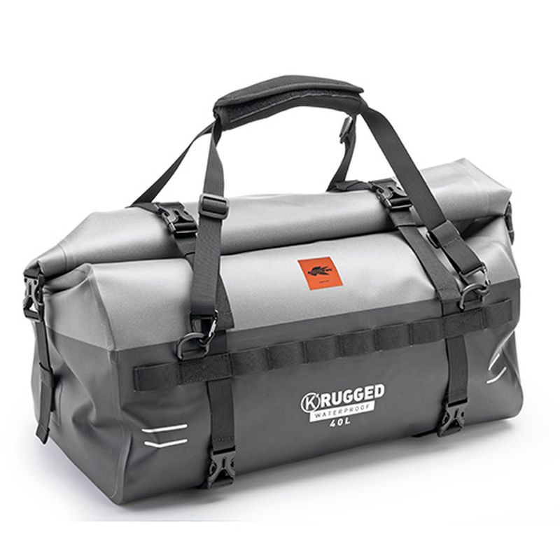 KAPPA TORBA / WAŁEK NA SIEDZENIE / BAGAŻNIK 40L (28X50X25CM) 100% WODOSZCZELNA KOLOR CZARNO-SREBRNY (K' RUGGED)